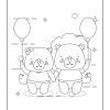 Valentine Animal Coloring Page - Image 2