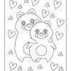 Valentine Animal Coloring Page - Image 3