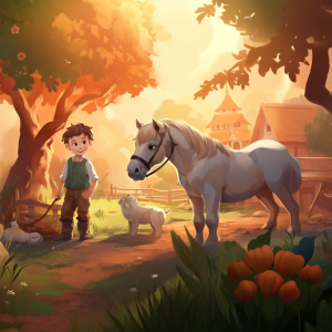 Video story for children "A Day at the Farm Ethan's Animal Friends"