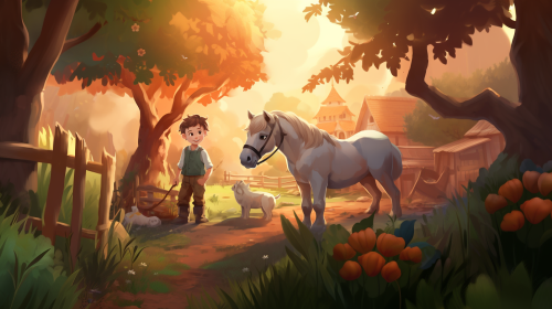 Video story for children "A Day at the Farm Ethan's Animal Friends"