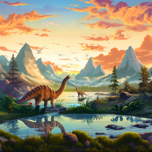 Video story for children "The Three Kind Dinosaurs"