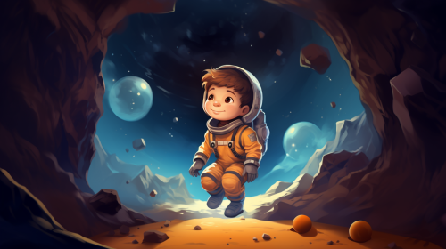 Video story for children "A Little Astronaut's Journey"