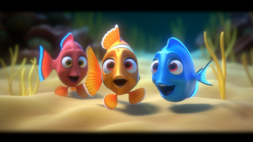 Video story for children " The Friendly Fish's Teamwork Lesson"