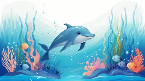 Video story for children "The Friendly Dolphin's Gift of Friendship"