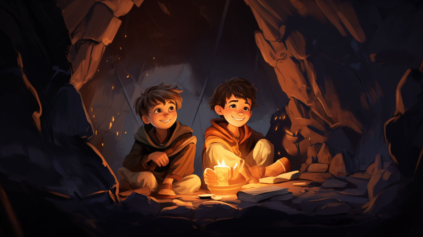 Video story for children "Tim and Tom's Stone Age Stories"