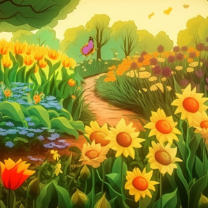 Video story for children "Sunny the Sunflower's Smile Spreading Happiness Everywhere"