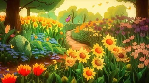 Video story for children "Sunny the Sunflower's Smile Spreading Happiness Everywhere"