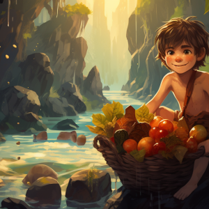 Video story for children "The First Prehistoric Feast"