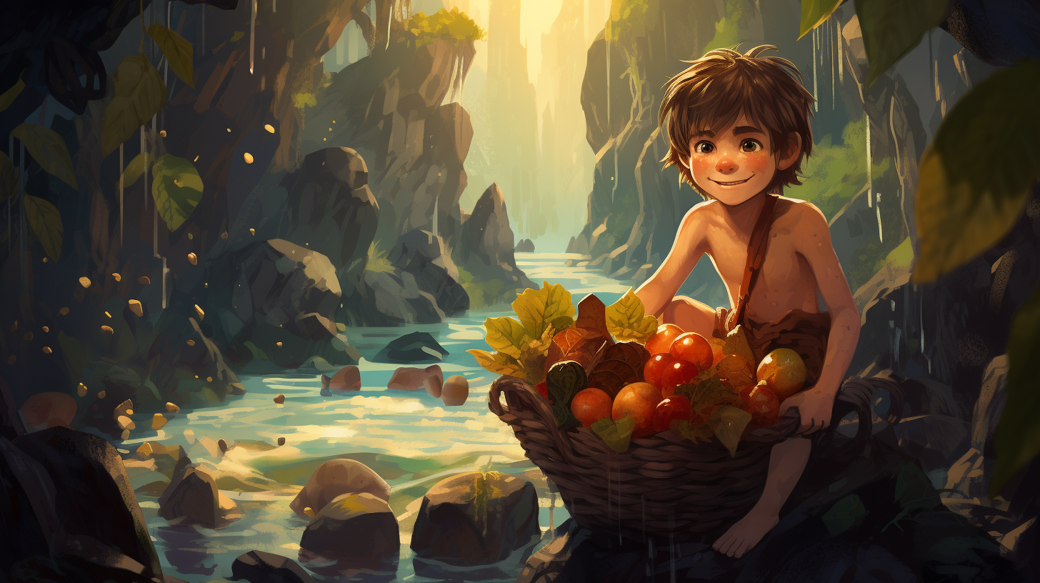 Video story for children "The First Prehistoric Feast"