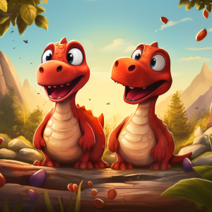 Video story for children "The Lost Egg of the Enchanted Dino Valley"
