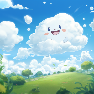 Video story for children "The Curious Cloud Learning to Ask Questions"