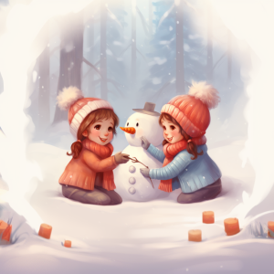 Video story for children "Adventures in the Snow Maya and Eva's Winter Wonderland"